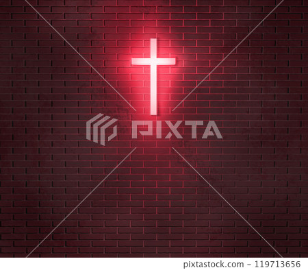 Church Wall With a Crucifix Church Wall With a Crucifix 119713656