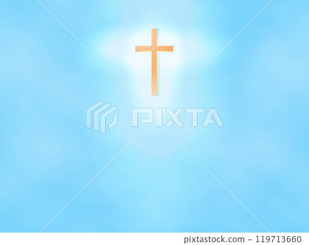 Cross Silhouette In the Sky. Resurrection of Jesus Christ. Easter Sunday. Cross Silhouette In the Sky. Resurrection of Jesus Christ. Easter Sunday. 119713660