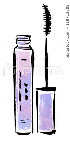 Mascara makeup illustration cosmetics makeup 119713888