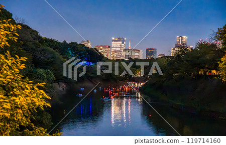 Lantern Festival at Chidorigafuchi park, Tokyo, Chiyoda City, Kojimachi, Japan Lantern Festival at Chidorigafuchi park, Tokyo, Chiyoda City, Kojimachi, Japan 119714160
