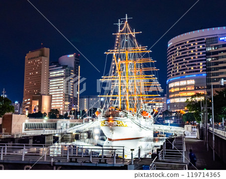 Sail Training Ship Nippon Maru in Yokohama, Japan 119714365