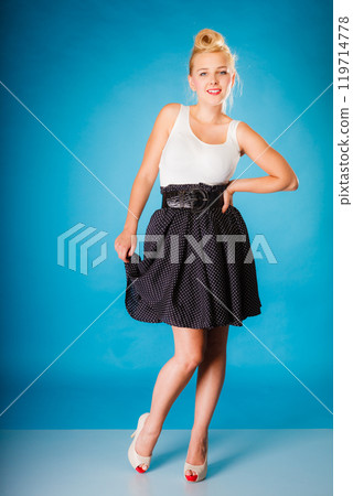 Pin up girl retro style. Pin up girl retro style. 119714778