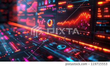 Big Data Technology for Business Finance... - Stock Illustration ...