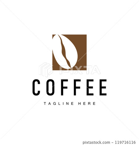 coffee bean logo silhouette design with simple concept coffee illustration template coffee bean logo silhouette design with simple concept coffee illustration template 119716116