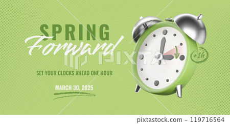 Daylight Saving Time banner 119716564