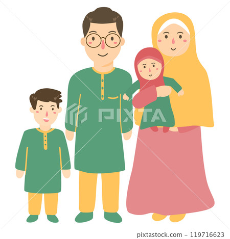 Muslim family having a ramadan 119716623
