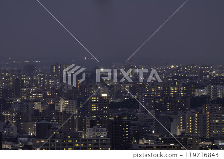 Sunset landscape of a big city Sunset landscape of a big city 119716843