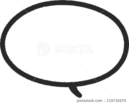 A simple hand-drawn speech bubble drawn with a thick magic marker A simple hand-drawn speech bubble drawn with a thick magic marker 119716878