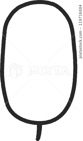 A simple hand-drawn speech bubble drawn with a thick magic marker 119716884