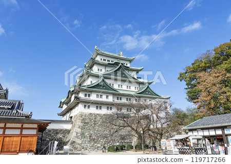 Nagoya Castle tower on a clear autumn day in Nagoya, Aichi Prefecture 119717266