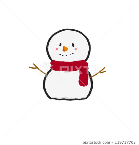 紅圍巾雪人 119717702