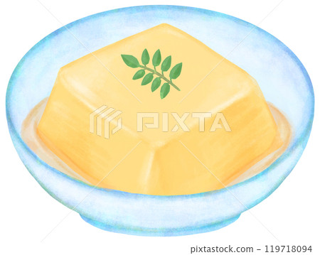 Egg tofu illustration Egg tofu illustration 119718094