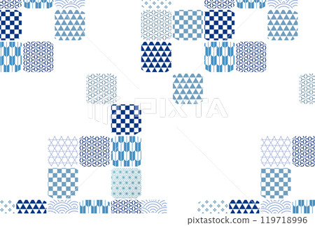 Japanese pattern New Year's card Japanese style background 119718996