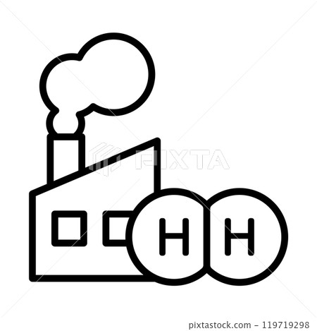 使用氫氣的工廠的圖示。 119719298