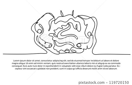 Continuous line design of preserving the earth. Single line decorative elements drawn on a white background.Art &amp; Illustration 119720150