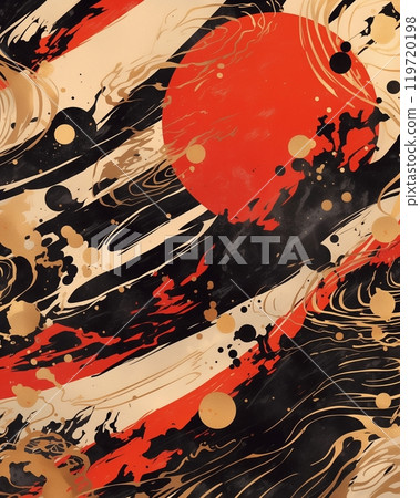 Japanese-style background image "AI generated image" 119720198