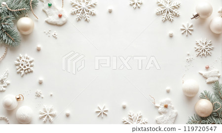 聖誕卡白色白色的雪 119720547