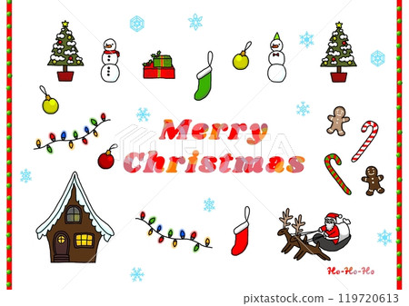 可愛的聖誕插圖集 可愛的聖誕插圖集 119720613