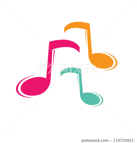 Music note icon logo vector 119720925