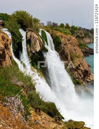 Duden waterfalls at dusk in Antalya resort town. Turkey Duden waterfalls at dusk in Antalya resort town. Turkey 119721424