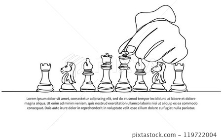 Continuous one line design of play...-插圖素材 [119722004] - PIXTA圖庫