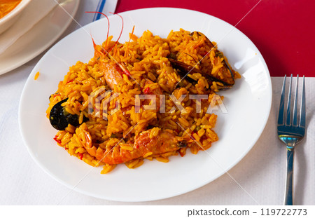 Paella with seafood Paella with seafood 119722773