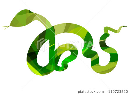 Snake New Year's card Zodiac icon Snake New Year's card Zodiac icon 119723220