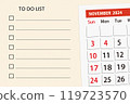 November Calendar TO DO LIST 119723570