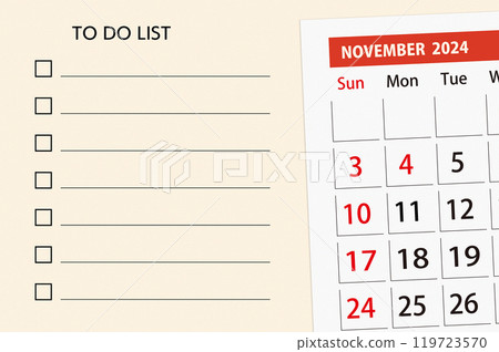 十一月日曆待辦事項清單 119723570