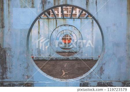 Oct 27 2024 Circular Structure at Lok Wah South Estate Garage Rooftop 119723579