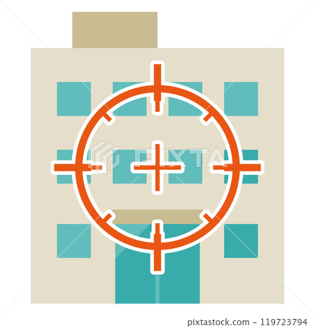 Illustration of a locked-on building 119723794