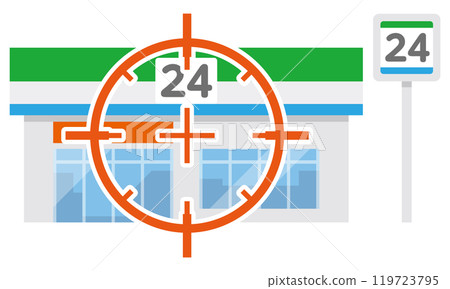 上鎖的便利商店插圖 119723795