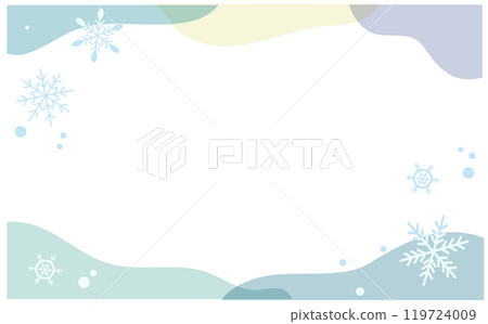冬天可愛的雪花背景框 冬天可愛的雪花背景框 119724009