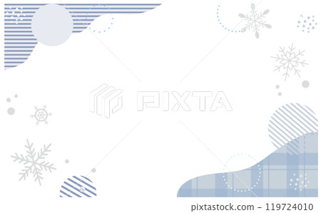 Winter cute snowflake background frame Winter cute snowflake background frame 119724010