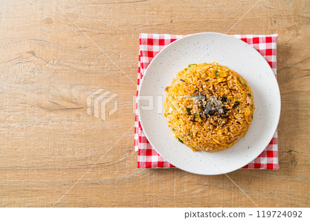 fried rice with egg in Korean style fried rice with egg in Korean style 119724092
