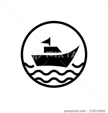 Yacht icon logo design template isolated illustration Yacht icon logo design template isolated illustration 119724992