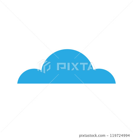 Cloud icon logo design template isolated illustration Cloud icon logo design template isolated illustration 119724994