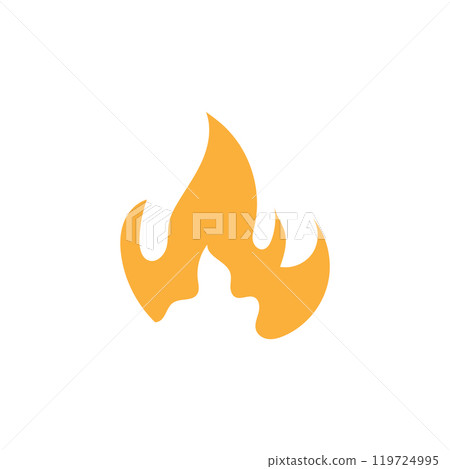 Fire icon logo design template isolated illustration 119724995