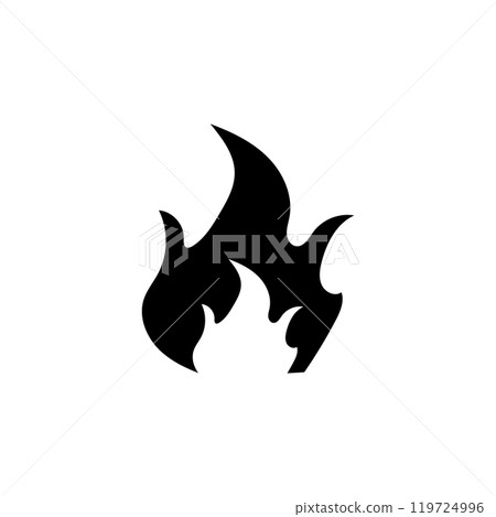 Fire icon logo design template isolated illustration 119724996