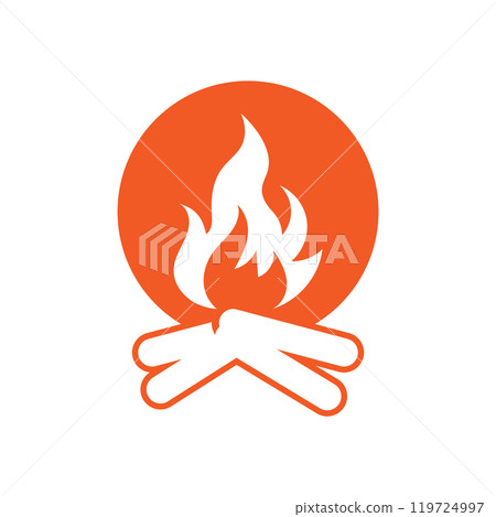 Bonfire icon logo design template isolated illustration Bonfire icon logo design template isolated illustration 119724997