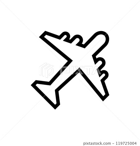 Plane icon logo design template isolated illustration Plane icon logo design template isolated illustration 119725004