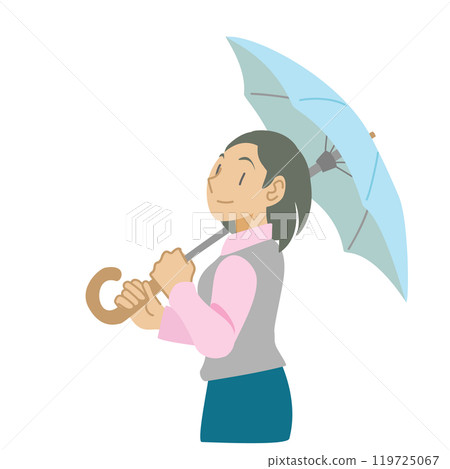 A woman holding an umbrella 119725067