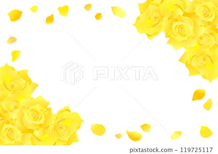Yellow rose illustration material 119725117