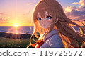Illuminated by the setting sun 119725572