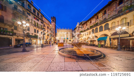 Verona city downtown skyline, cityscape of Italy 119725691