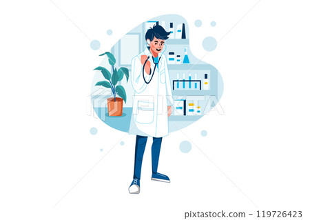 Doctor with stethoscope 119726423
