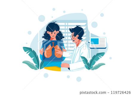 Doctors diagnosis lungs report Doctors diagnosis lungs report 119726426