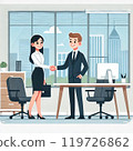 Businessmen working in the office 119726862