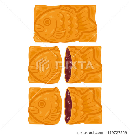 紅豆沙和越豆沙牛角鯛魚燒套餐 119727239