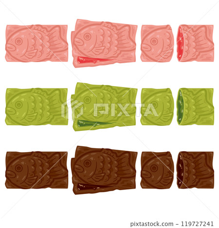 Colorful croissant taiyaki set Colorful croissant taiyaki set 119727241